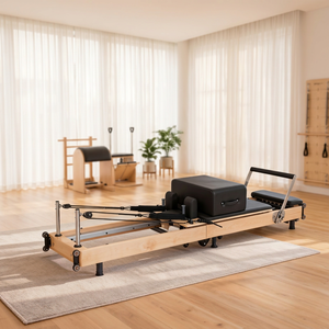 Commercial Maple Folding Pilates Reformer <b>Machine</b> for Studio Gym Use Space Saving OEM Custom Color - Product Image 1