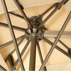 Parasol Roma en aluminium pour extérieur, 3*3M, double couche, pare-soleil suspendu, imperméable, design moderne, mobilier d'extérieur - Product Image 4