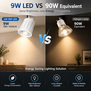 9W LED ดาวน์ไลท์โมดูลพลาสติกหุ้มอลูมิเนียม AC 230V 950-1000LM หรี่แสงได้ ไม่กระพริบ 60 องศามุมลำแสง SMD 2835 - Product Image 6