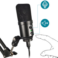 Kit de Microphone de Studio en métal à condensateur, USB, avec support, pour enregistrement, Vlog, podcast, vidéo, u780