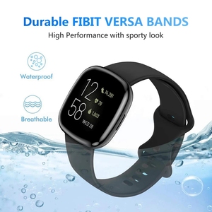 <span class=keywords><strong>Fitbit</strong></span> Versa3Senseシリコンウォッチバンド用のソリッドカラースポーツ防水TPEスマートブレスレットストラップの交換 - Product Image 6