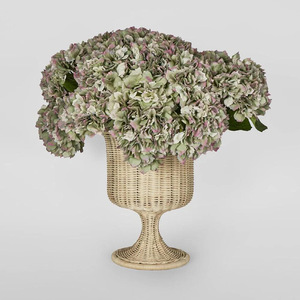 Jarrón <span class=keywords><strong>de</strong></span> Ratán Tejido a Mano Ecológico con Tallo - Maceta <span class=keywords><strong>de</strong></span> <span class=keywords><strong>Mimbre</strong></span> Natural para Flores Secas y Decoración Boho para el Hogar - Product Image 1