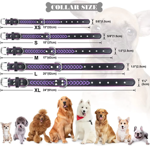 <span class=keywords><strong>Collar</strong></span> de Cuero NIBAO para Perros Grandes, Elegantes Collares de Perro Trenzados y Acolchados con Doble Anilla en D - Product Image 4