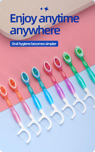 Portable 5-en-1 Mini jetable voyage brosse à dents ensemble éclatement perle poils souples cure-dents <span class=keywords><strong>fil</strong></span> <span class=keywords><strong>dentaire</strong></span> en vrac en gros plastique - Product Image 6