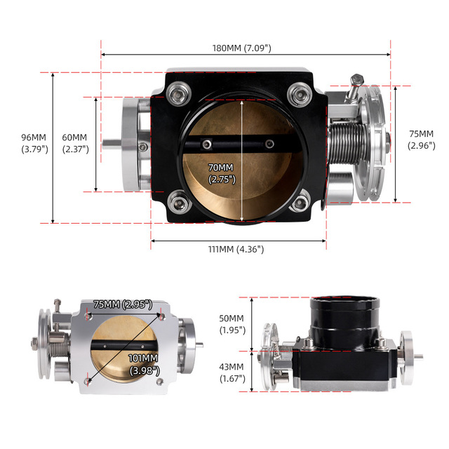 Throttle Body Fit for Hon-da K20K20A 70mm