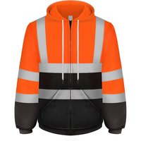 Sweat à capuche unisexe grande taille imperméable, antistatique, respirant et léger, haute visibilité, avec 2 bandes réfléchissantes haute intensité, pour le travail