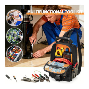 Bolsa de Hombro para Herramientas de Electricista y Aire Acondicionado, de Tela Oxford, Gran Capacidad, Reforzada y Resistente al Desgaste, con Cierre - Product Image 6