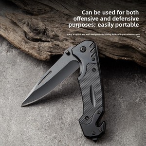 ステンレス鋼 5CR15 ブレードアウトドア折りたたみナイフ高硬度自己防衛キャンプサバイバル多機能小型ナイフ - Product Image 2