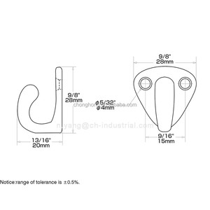 Gancho de pared metálico de alta resistencia para exteriores, gancho para <span class=keywords><strong>colgar</strong></span> abrigos, ganchos de tornillo, ojo de acero inoxidable SUS316 marino, gancho para defensa. - Product Image 2