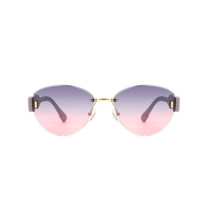 Dastriana - <b>Round</b> Chic Tinted Oval <b>Frame</b> Women's <b>Sunglasses</b> - Product Image 3