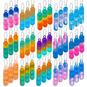 Lot de porte-clés Rodent Pioneer en silicone pour pendentif, jouet de décompression musical à bulles pour doigts, formes variées, vente en gros - Product Image 1