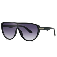 9735 Lunettes de soleil rétro surdimensionnées style pilote UV400 avec logo personnalisé pour femmes et hommes