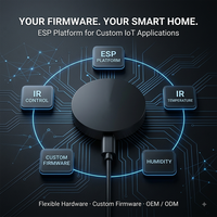 Control Remoto IR Inteligente OEM ESP32-C3 8266 con Firmware Personalizado, Sensor de Temperatura y Humedad, Universal, Tasmota IR Blaster