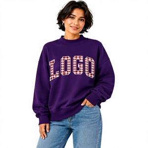 Sweat-shirt ample pour femme, col montant, sans doublure, style oversize, respirant, séchage rapide, pour toutes les saisons - Product Image 1