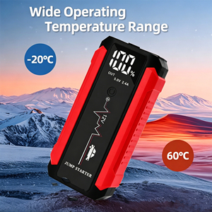 Démarreur de voiture 12V 1200A 20000mAh, écran numérique et lumière SOS intégrée, charge Type-C - Product Image 4