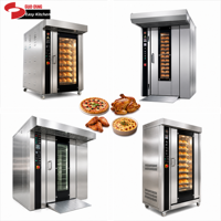 Four à pâtisserie rotatif électrique, gaz, diesel, 5, 10, 15 plateaux, pour pain, gâteaux, pâtisseries, chauffage multiple, équipement de boulangerie commercial