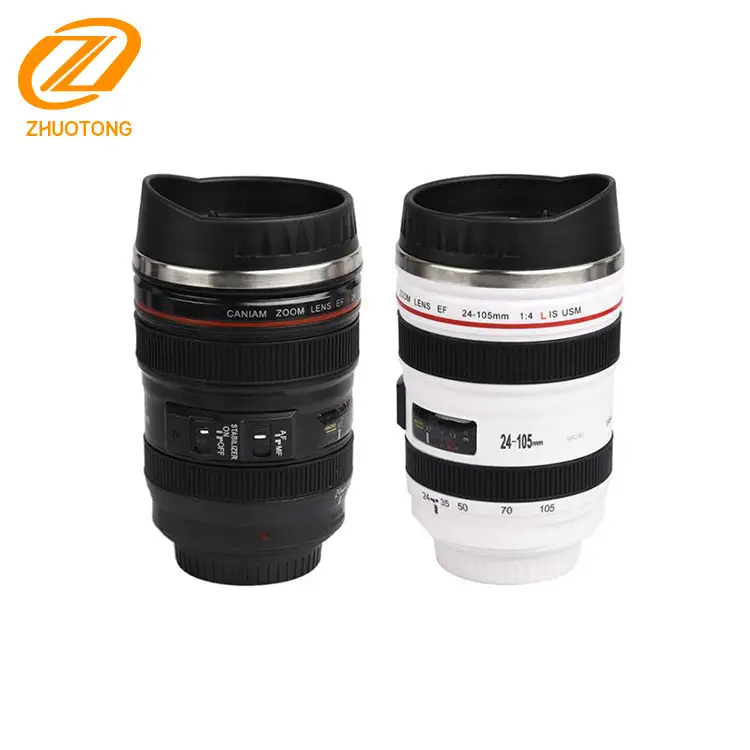 Insulated funny BPA free stainless steel camera lens coffee mug