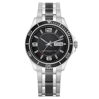Montre pour homme de marque sportive de luxe, boîtier en acier inoxydable, bracelet en acier inoxydable, gravure sur le cadran, fond du boîtier gravé, mouvement automatique CITIZEN