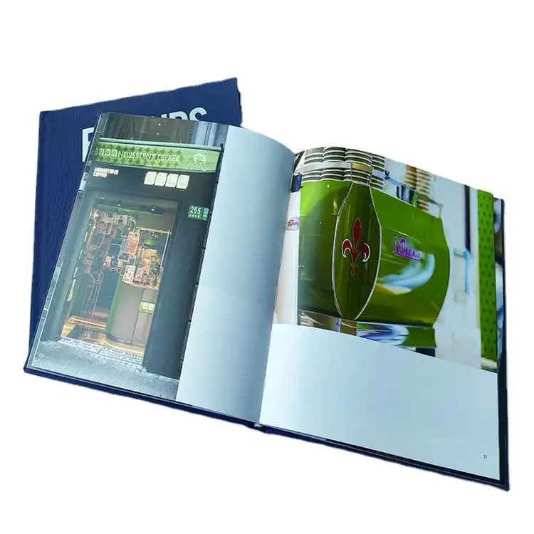 Yüksek kaliteli etkili kitap baskı hizmeti özel tasarlanmış tam renkli ciltli kitap basım tahta kitap baskı