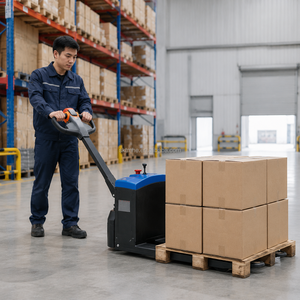 Industrial 1.5T Electric <b>Walk</b> Behind Pallet Truck <b>for</b> Warehouse Logistics Handling - Product Image 6