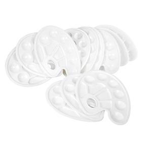 BECOL Promotionnel Art Peinture Dessin Plateau Lavable Aquarelle Huile Ovale En Plastique Peinture <span class=keywords><strong>Palette</strong></span> avec Trou <span class=keywords><strong>De</strong></span> Pouce pour DIY Peinture - Product Image 2