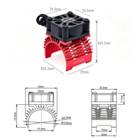 Ventilateur de refroidissement et dissipateur thermique pour moteur brushless Surpass Hobby 28mm 29mm 36mm, radiateur de moteur RC pour voiture, buggy, camion RC 1/8 1/10