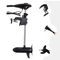 Motor Eléctrico para Bote Hangkai de 12V, 45lbs, 55lbs, 65lbs de Empuje, Motor Fuera de Borda Eléctrico para Pesca, Kayak Inflable