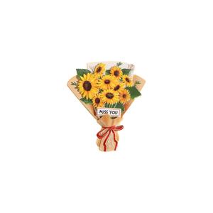 Pegatinas 3D Magnéticas de Dibujos Animados para Decoración del Hogar, Pegatinas para Refrigerador con Simulación de Girasoles, Rosas y Flores - Product Image 6