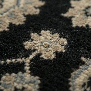 Tapis Oushak traditionnel noir élégant noué à la main en pure laine pour salon, chambre et intérieurs design, avec une finition artisanale intemporelle - Product Image 4