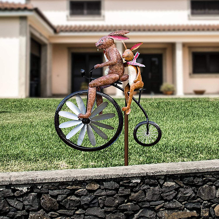 Girandola Da Giardino A Forma Di Bicicletta Con Animali 3D – Decorazione Outdoor In PVC - 3