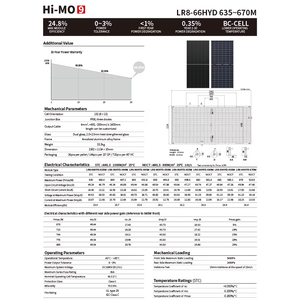 Pannelli Solari Longi LR8-66HYD 635~670M al Miglior Prezzo, 635W 640W 645W 650W 655W 660W 670W, Pannello Fotovoltaico Longi Solar Energy Hi-mo 9 - Product Image 4
