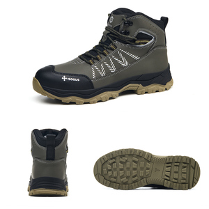Chaussures <span class=keywords><strong>de</strong></span> sécurité unisexe vert olive à embout d'acier, légères, respirantes, avec doublure en maille et semelle extérieure en caoutchouc résistante à la corrosion et aux produits chimiques - Product Image 6