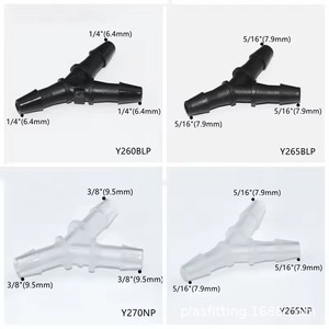 JU PlasFitting <b>Plastic</b> Y Type Tee Hose Fittings 1.6-12.7mm For <b>Rubber</b> Flexible Tubing Industrial Use - Product Image 5