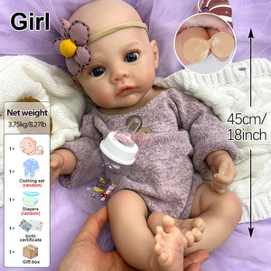 Muñecas Reborn de Silicona Personalizadas OEM para Niñas, Se Aceptan Pedidos de Muestra y Producción en Masa, Suministro de Fábrica, Muñecas de 18 Pulgadas para Niños y Terapia - Product Image 2