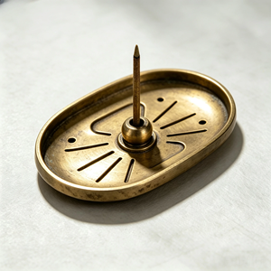 Vintage Brass CNC Machined for Machined <b>Incense</b> Holder Plate Multi-purpose Stick <b>Cone</b> Burner Tray Retro <b>Incense</b> Stand Home - Product Image 2