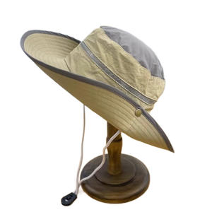 Sombrero de pescador con protección solar de ala ancha, sombrero de verano plegable y transpirable para exteriores, para hombres y mujeres, color caqui - Product Image 5