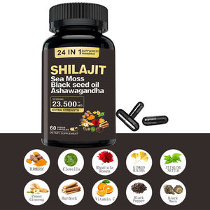 Capsule di <span class=keywords><strong>Shilajit</strong></span> con Alghe Nere per Migliorare la Densità Ossea, Vendita Calda su Amazon, con Ashwagandha, 60 Capsule - Product Image 4