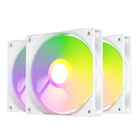 Ventilateur d'ordinateur RVB adressable Ice White, éclairage intégral diffuse, silencieux, grand débit d'air, pour châssis ATX