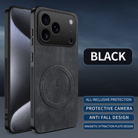 Étui de téléphone portable magnétique de luxe en cuir PU populaire pour iPhone 18 17 16 Pro Max – Coques de protection de luxe pour téléphones portables