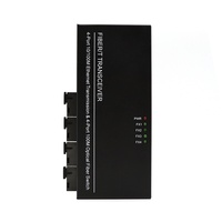 Convertisseur de média fibre optique DSEE 100M 4 fibres 4 RJ45 SC FTTH avec prise en charge de l'agrégation et du cascade, garantie 1 an