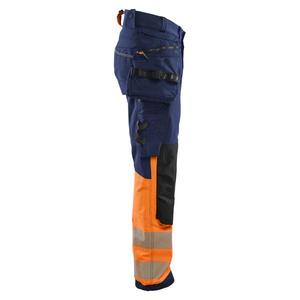 BLAKLADER - 112516488953D108 Pantalones de alta visibilidad Elásticos en 4 direcciones Azul marino/Naranja-EAN 7330509913123 ROPA DE TRABAJO DE LA HI-VIS - Product Image 4