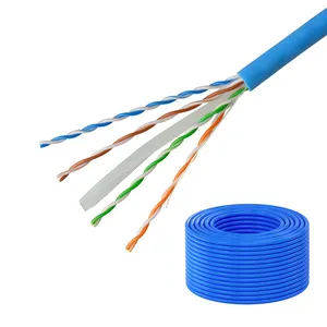 1000ft מוצק PVC כחול Ethernet LAN כבל Cat6 23awg 24awg ללא מגן UTP 305m כבלי תקשורת רשת