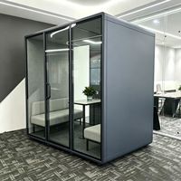 Cabine insonorisée mobile à structure en aluminium pour bureau, cabine téléphonique, salle de diffusion en direct, cabine de sommeil à domicile, bureau acoustique personnalisé
