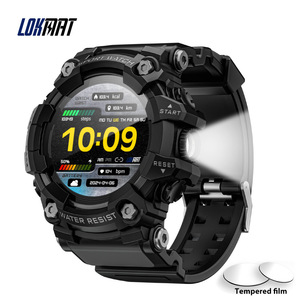 <span class=keywords><strong>LOKMAT</strong></span> ATTACK GT Upgrade Sport Smart Watch Étanche BT Appels Robuste Smartwatches Lampe de poche Fitness Tracker pour téléphone - Product Image 2