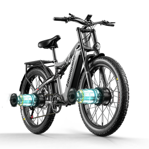 Bicicleta Eléctrica para Adultos con Motor Central de 48V 2000W, Batería de Litio, Neumáticos Anchos de Aluminio para Nieve - Product Image 4