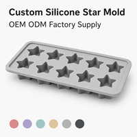 Moule en silicone personnalisé en forme d'étoile, OEM ODM, étiquette privée, couleur et logo personnalisés, emballage, sans BPA, respectueux de l'environnement, vente en gros d'usine