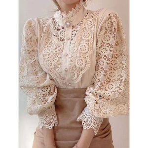 turtleneck chiffon blouse