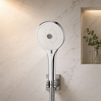 Pommeau de douche à main filtré haute pression, fin et large, avec mode brume, finition chromée, pour usage hôtelier