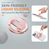 Nouveau support de téléphone magnétique puissant en aluminium pliable avec anneau en silicone pour bureau