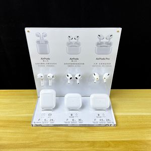 Espositore in Acrilico Trasparente per AirPods e Auricolari Wireless, Supporto <span class=keywords><strong>da</strong></span> <span class=keywords><strong>Scrivania</strong></span> con Logo Personalizzato, Nuovo Design - Product Image 3